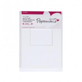 A6 Aperture Cards/Envelopes Tri Fold Window (10pk 300gsm) - White