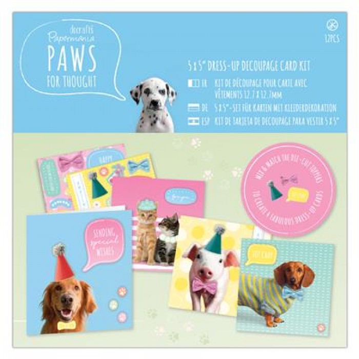 5 x 5&quot; Dress Up Card Kit  - Paws for Thought