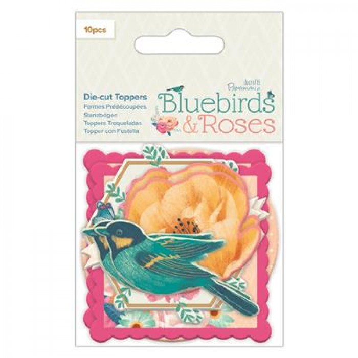 Die-cut Toppers (10pcs) - Bluebirds & Roses