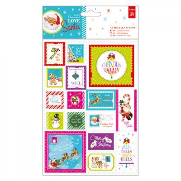 A5 Postage Stamps (32pcs) - Love Santa