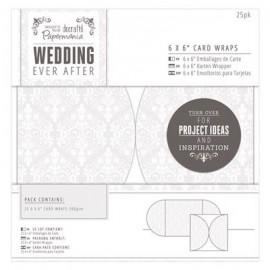 6 x 6" Card Wraps (25pk) - Wedding - Damask