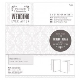 6 x 6" Paper Inserts (25pk) - Wedding - Damask