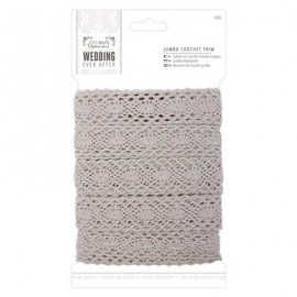 10m Jumbo Crochet Trim - Wedding - Silver