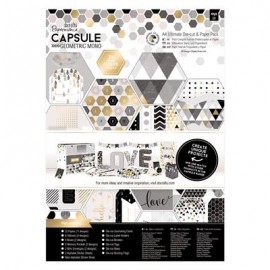 A4 Ultimate Die-cut & Paper Pack (48pk) -  Capsule -  Geometric Mono