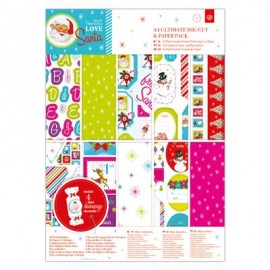A4 Ultimate Die-cut & Paper Pack (48pk) - Love Santa