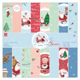 12 x 12" Paper Pack (32pk) - At Home with Santa