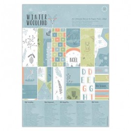 A4 Ultimate Die-cut & Paper Pack (48pk) - Winter Woodland
