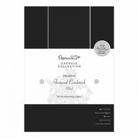 A4 Textured Premium Cardstock (20pcs) - Capsule - Black