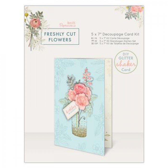 5 x 7&quot; Decoupage Card Kit - Freshly Cut Flowers