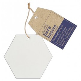 Bare Basics Flat Hanging Blank - Ceramic Hexagon
