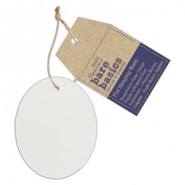 Bare Basics Flat Hanging Blank - Ceramic Oval