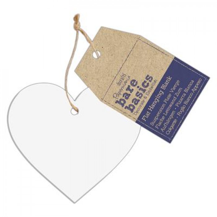 Bare Basics Flat Hanging Blank - Clear Acrylic Heart