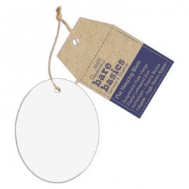 Bare Basics Flat Hanging Blank - Clear Acrylic Oval