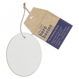 Bare Basics Flat Hanging Blank - Frosted Acrylic Oval