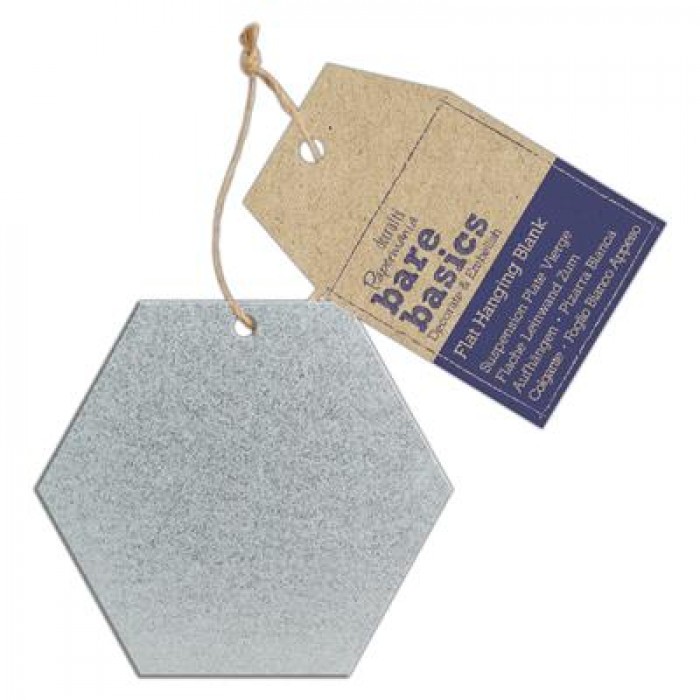 Bare Basics Flat Hanging Blank - Metal Hexagon