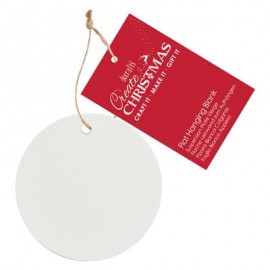 Create Christmas Flat Hanging Blank - Ceramic Bauble