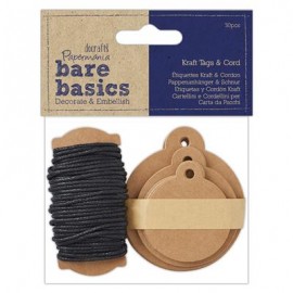 Kraft Tags &amp; Cord (30 pk) - Bare Basics
