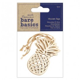 Wooden Tags (3pcs) - Bare Basics - Pineapple