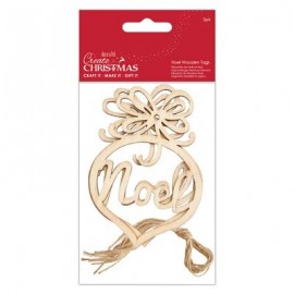 Create Christmas Noel Wooden Tags (3pc)
