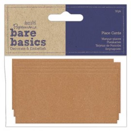 Bare Basics Place Cards (30pk) - Brown Kraft