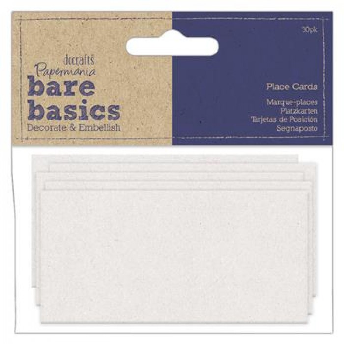 Bare Basics Place Cards (30pk) - White Kraft