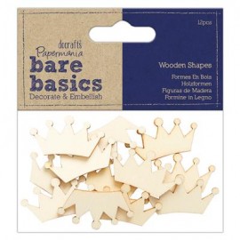 Wooden Shapes (12pcs) - Crown - Bare Basics