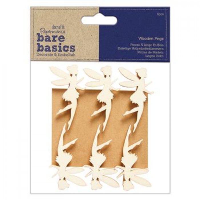 Wooden Pegs (6pcs) - Bare Basics - Fairies