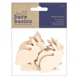 Bare Basics Wooden Shapes (12pcs) - Rabbits