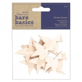 Bare Basics Wooden Shapes (12pcs) - Hummingbirds