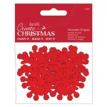 Create Christmas Wooden Shapes (12pcs) - Snowflakes Red