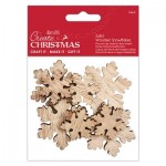 Create Christmas Solid Wooden Snowflakes (24pcs)