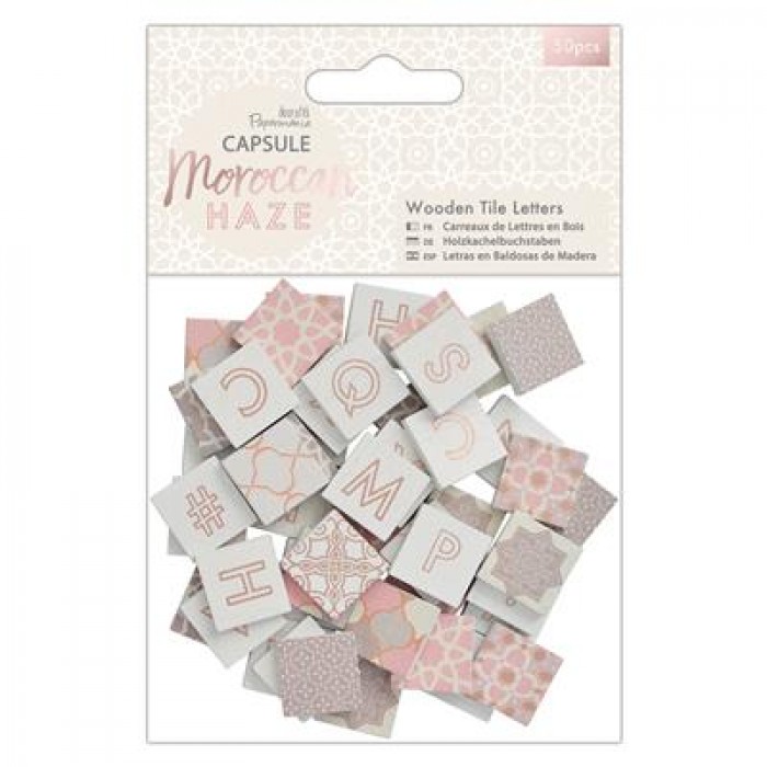 Wooden Tile Letters (50pcs) - Capsule - Moroccan Haze