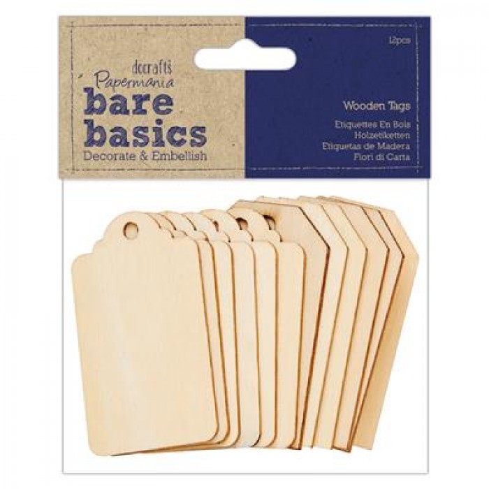 Wooden Tags (12pcs) - Bare Basics
