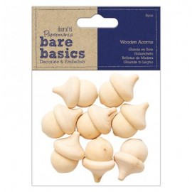 Wooden Acorns (8pcs) - Bare Basics