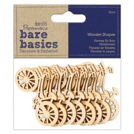 Wooden Shapes (8pcs) - Bicycle - Bare Basics