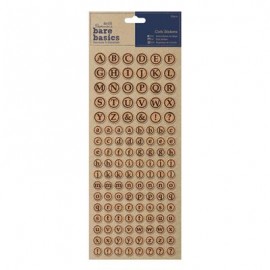 Cork Stickers (126pcs) - Alphabet Circles