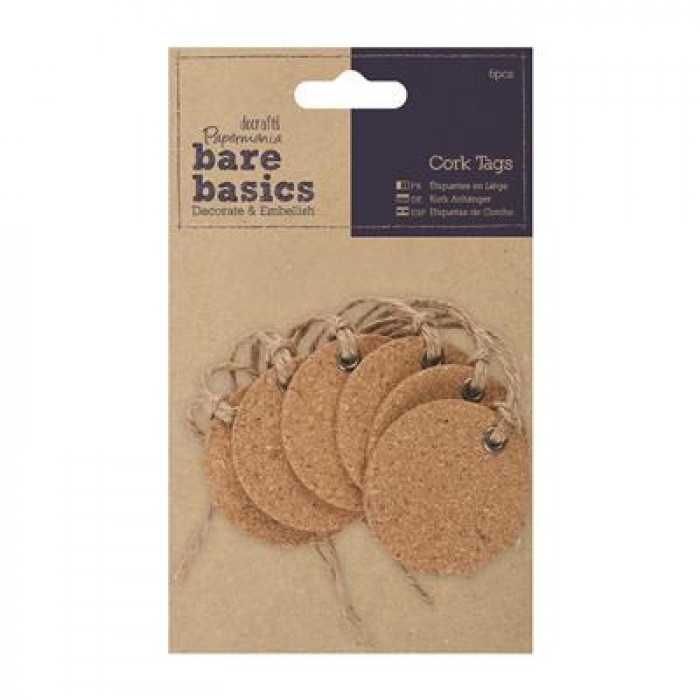 Cork Tags (6pcs) - Circles - Bare Basics