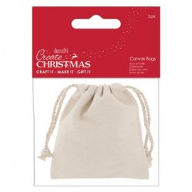 Create Christmas Canvas Bags (5pk)