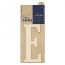 Adhesive Wooden Letter E (1pc)