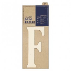 Adhesive Wooden Letter F (1pc)