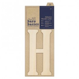 Adhesive Wooden Letter H (1pc)