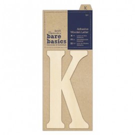 Adhesive Wooden Letter K (1pc)