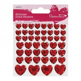 Clip Strip - Shimmer Heart Stickers (46pcs)