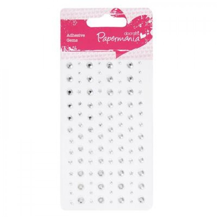 Adhesive Stones (104pcs) - Silver