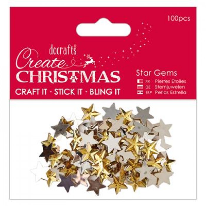 Star Gems (100pcs) - Gold