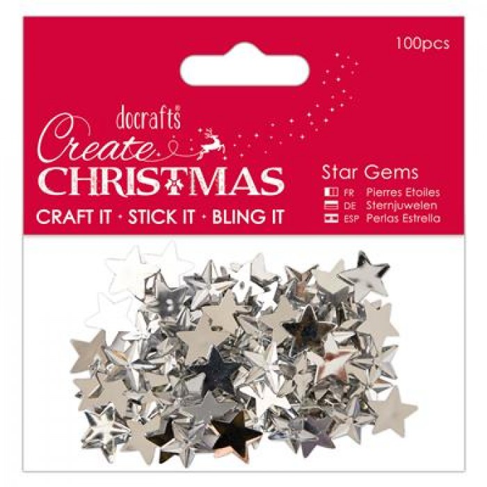 Star Gems (100pcs) - Silver