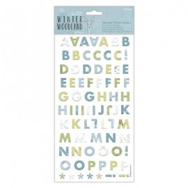Alphabet Thicker Stickers (161pcs) - Winter Woodland