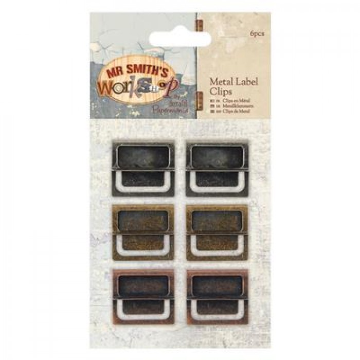 Metal Label Clips (6pcs) - Mr Smith's Workshop