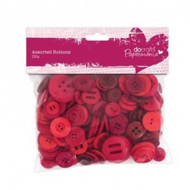 Assorted Buttons (250g) - Red