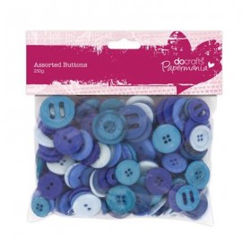 Assorted Buttons (250g) - Blue